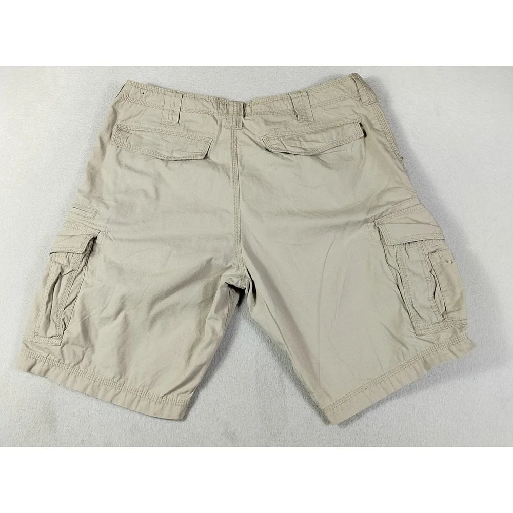 CSG Cargo Shorts Mens 38 Beige Elastic Waist Utility Pockets Gorpcore‎ Outdoors